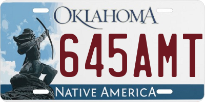 OK license plate 645AMT