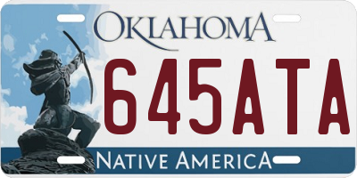 OK license plate 645ATA