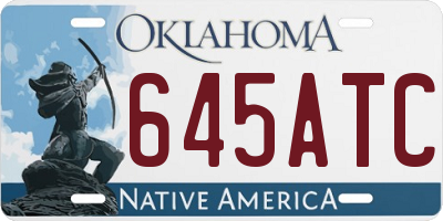 OK license plate 645ATC