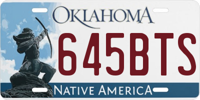 OK license plate 645BTS