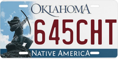 OK license plate 645CHT