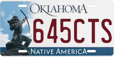 OK license plate 645CTS