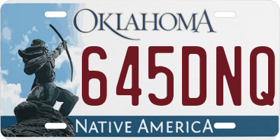 OK license plate 645DNQ