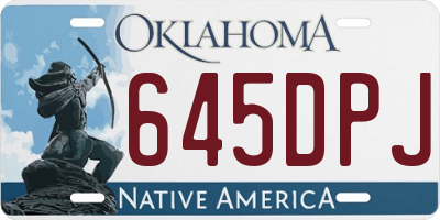 OK license plate 645DPJ