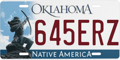 OK license plate 645ERZ