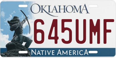 OK license plate 645UMF