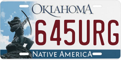 OK license plate 645URG