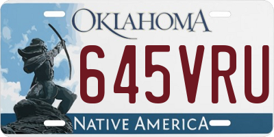 OK license plate 645VRU