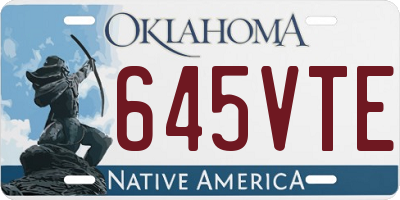 OK license plate 645VTE