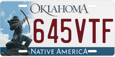 OK license plate 645VTF