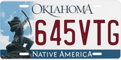 OK license plate 645VTG