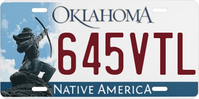 OK license plate 645VTL