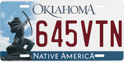 OK license plate 645VTN