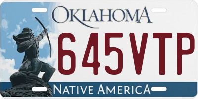 OK license plate 645VTP