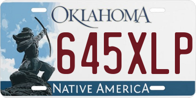 OK license plate 645XLP