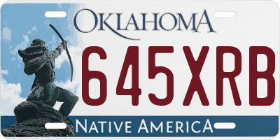 OK license plate 645XRB