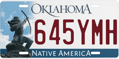 OK license plate 645YMH