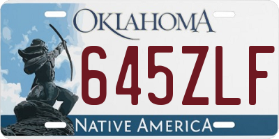 OK license plate 645ZLF