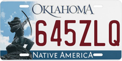 OK license plate 645ZLQ