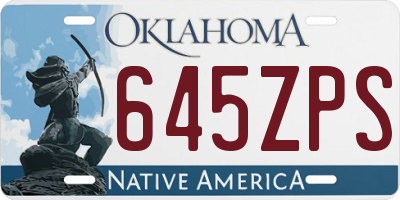 OK license plate 645ZPS