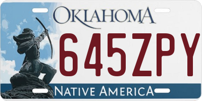 OK license plate 645ZPY