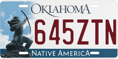 OK license plate 645ZTN