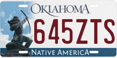 OK license plate 645ZTS