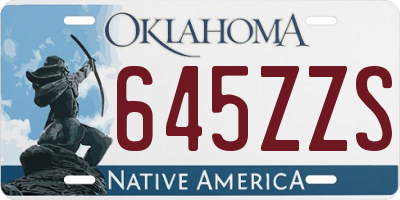 OK license plate 645ZZS