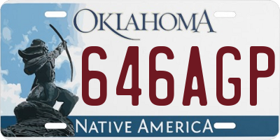 OK license plate 646AGP