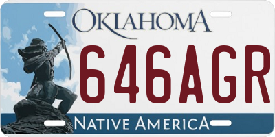 OK license plate 646AGR
