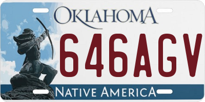 OK license plate 646AGV