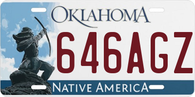 OK license plate 646AGZ