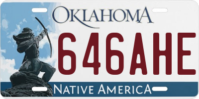 OK license plate 646AHE
