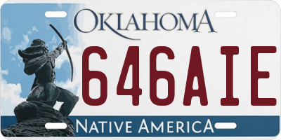 OK license plate 646AIE