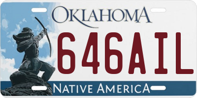 OK license plate 646AIL