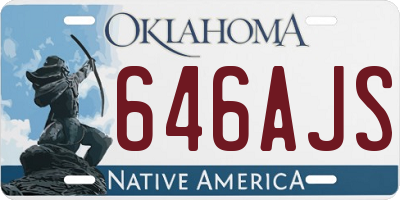OK license plate 646AJS