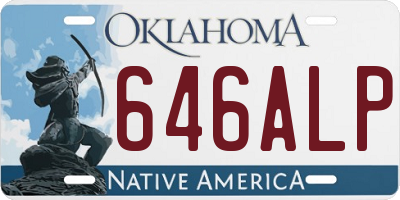 OK license plate 646ALP