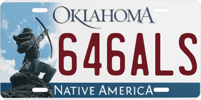 OK license plate 646ALS