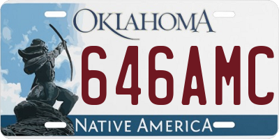 OK license plate 646AMC