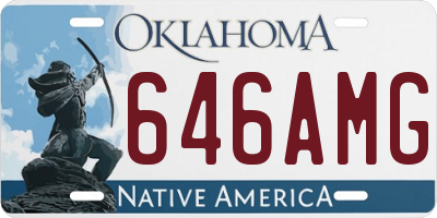 OK license plate 646AMG