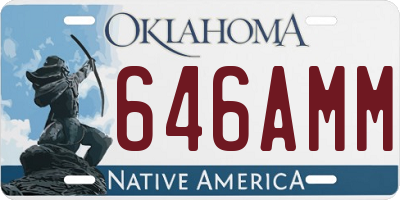 OK license plate 646AMM