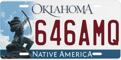 OK license plate 646AMQ