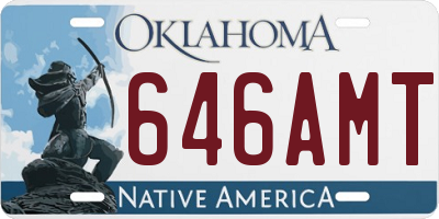 OK license plate 646AMT