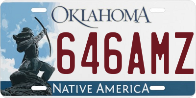 OK license plate 646AMZ