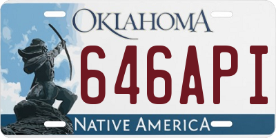 OK license plate 646API
