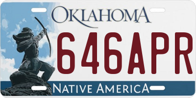 OK license plate 646APR