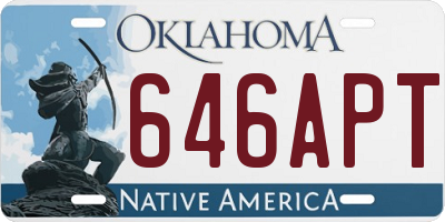 OK license plate 646APT