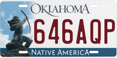 OK license plate 646AQP