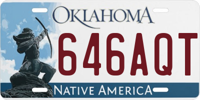 OK license plate 646AQT
