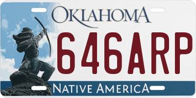 OK license plate 646ARP